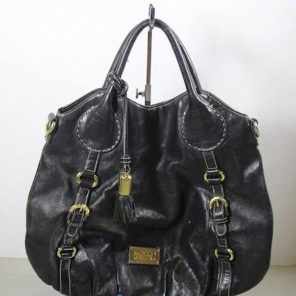 Badgley Mischka‎ Women`s Black Leather Shoulder Bag - Picture 1 of 5